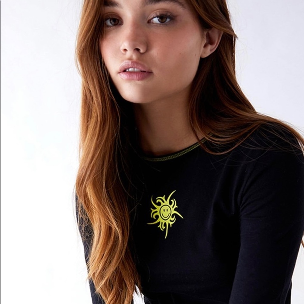 Pacsun PS/LA Y2K Icon Smile Sun Long Sleeve T-Shirt